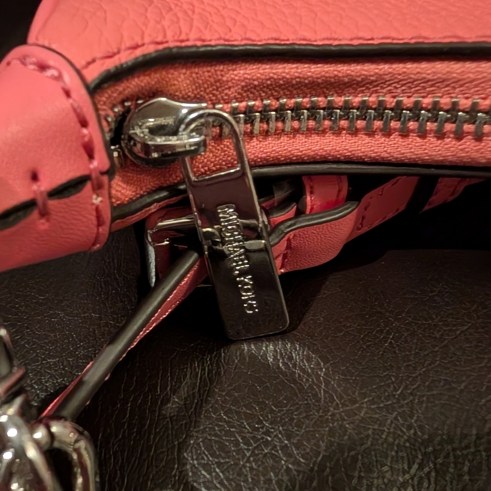 LAST CHANCE NWOT Michael Kors Cora Mini Zip Pouchette Pink Crossbody Bag - Picture 5 of 11